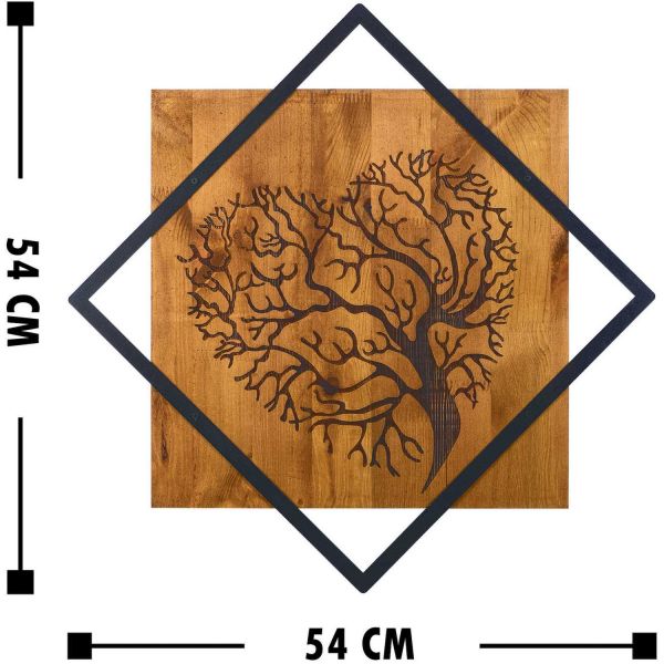Décoration murale en métal et bois Arbre - ASI-2016