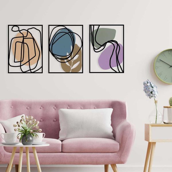 Décoration murale en métal coloré - HANAH HOME