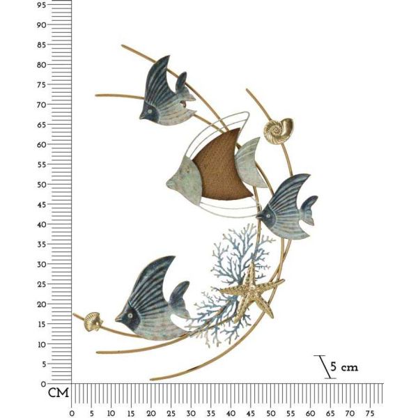 Décoration murale en métal et mdf Dory 61 x 5 x 86 cm - MAU-0330
