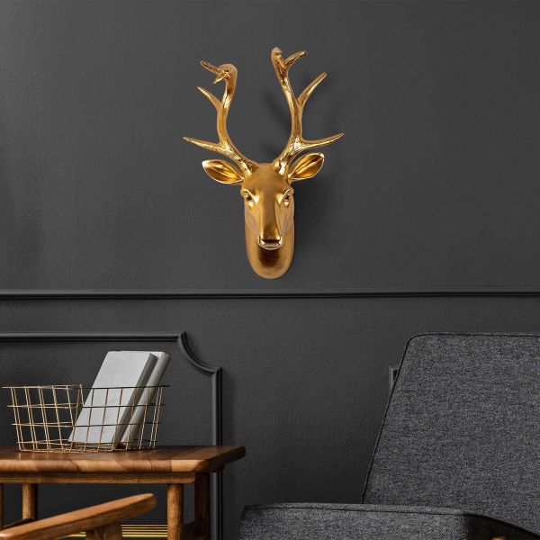 Décoration murale en polyester buste de cerf - 5