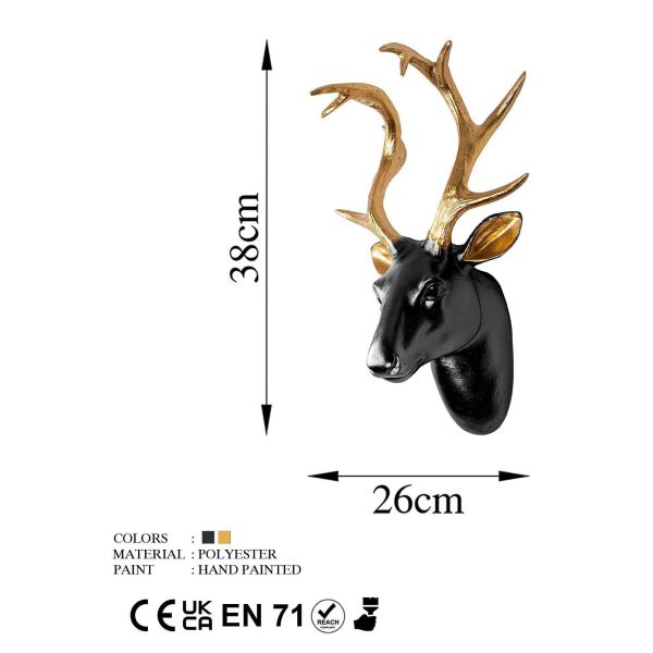 Décoration murale en polyester buste de cerf - ASI-0382