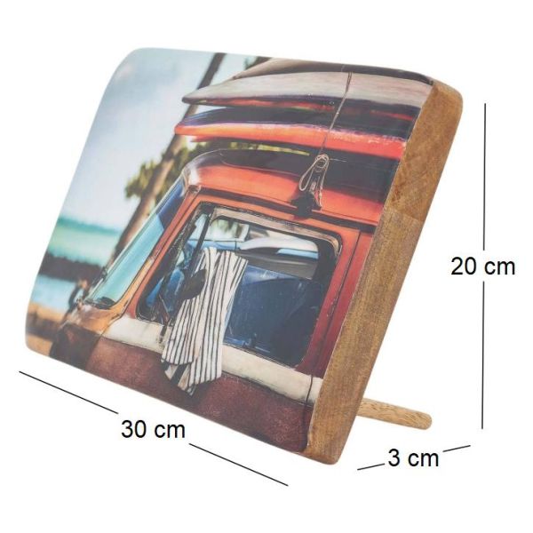 Décoration murale ou à poser en bois émaillé Surf - 5