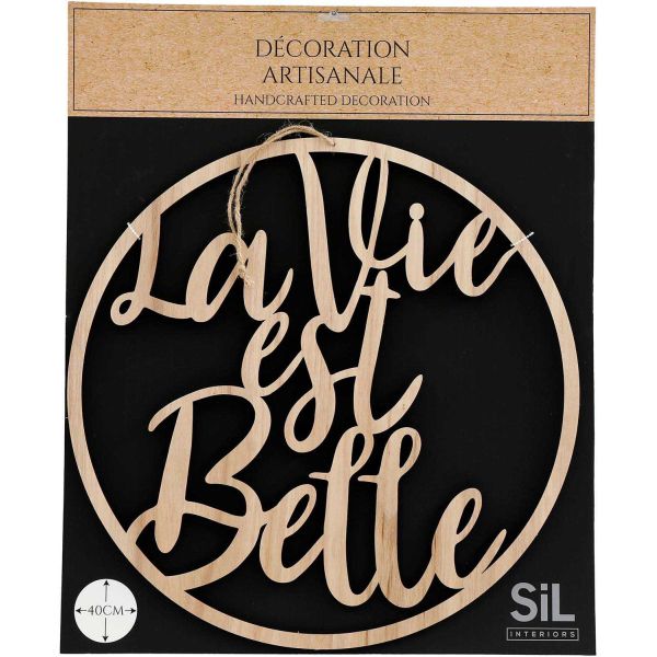 Décoration murale La vie est belle 40 cm