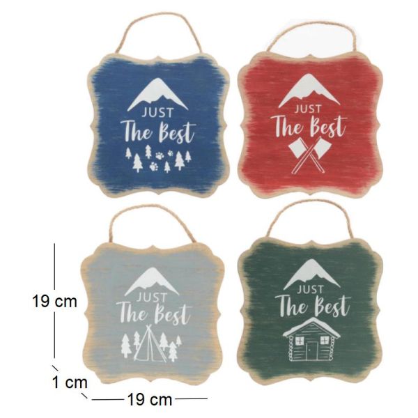 Décorations à suspendre Just the best (Lot de 4) - 5