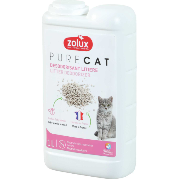 Désodorisant litière parfum Baby powder 1 Litre - ZOLUX
