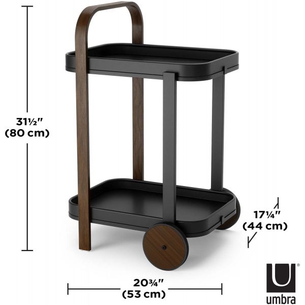 Desserte en acier 2 plateaux  Bellwood - UMB-0594