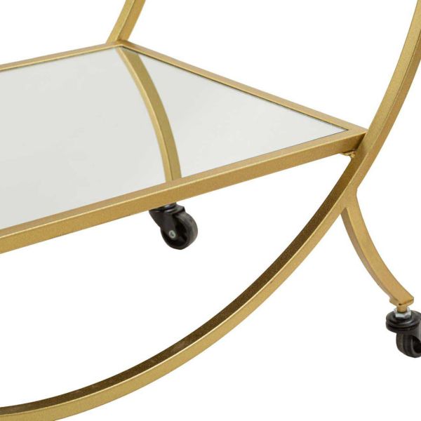 Desserte en métal doré et verre Trolley 70 x 36.5 x 78 cm - 8