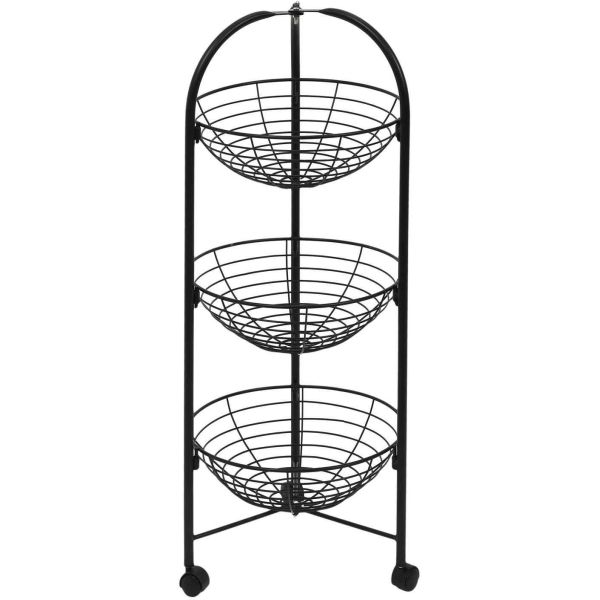 Desserte ronde 3 niveaux en métal - CMP-4549