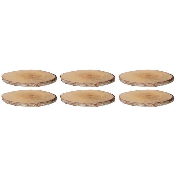 Dessous d'assiette en bois Bienvenue au chalet (Lot de 6)