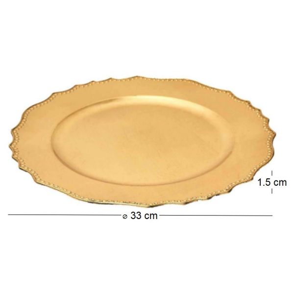 Dessous d'assiette en plastique doré Royal (Lot de 6) - 8