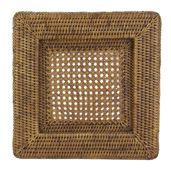 Dessous d'assiette en rotin antique - AUB-5313