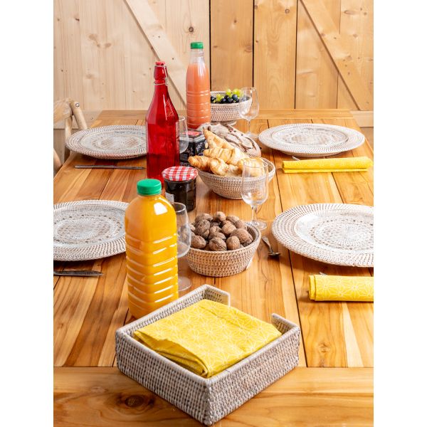 Dessous d'assiette en rotin et cannage - AUB-5319