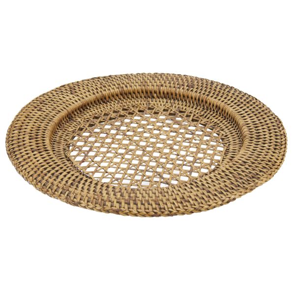 Dessous d'assiette en rotin et cannage