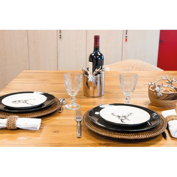 Dessous d'assiette en rotin et cannage (Lot de 6) - 6