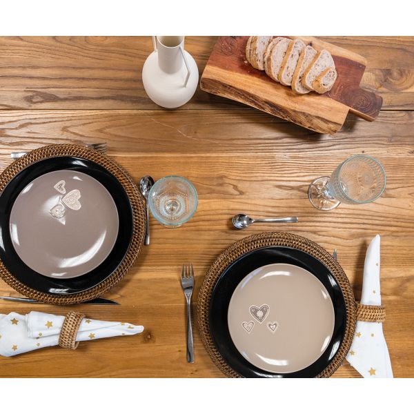 Dessous d'assiette en rotin et cannage (Lot de 6) - 8