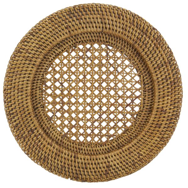 Dessous d'assiette en rotin et cannage (Lot de 6) - 5