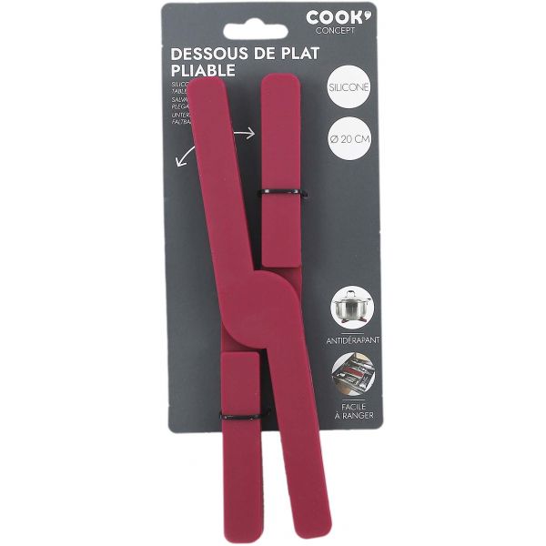 Dessous de plat pliable en silicone coloré - 5