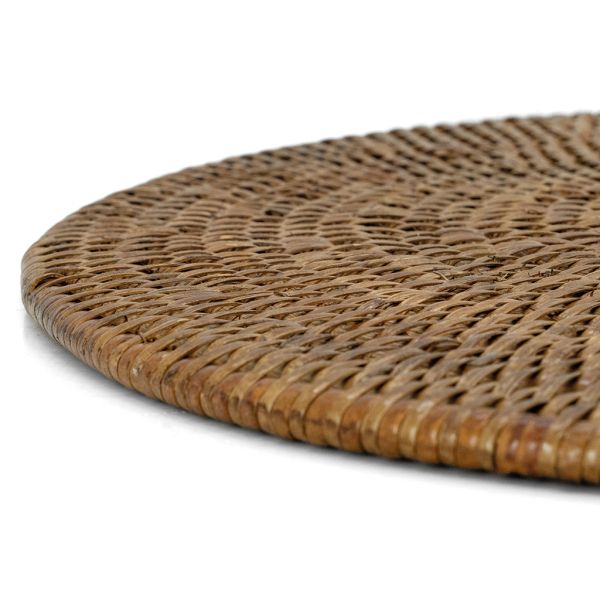 Dessous de plat en rotin antique - AUB-5307