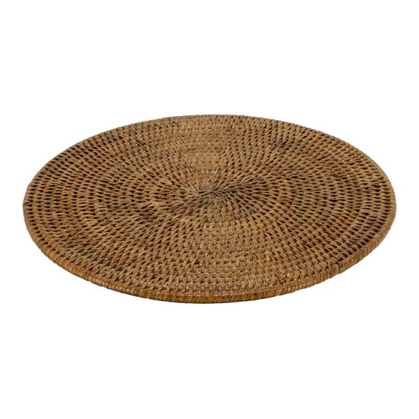 Dessous de plat en rotin antique
