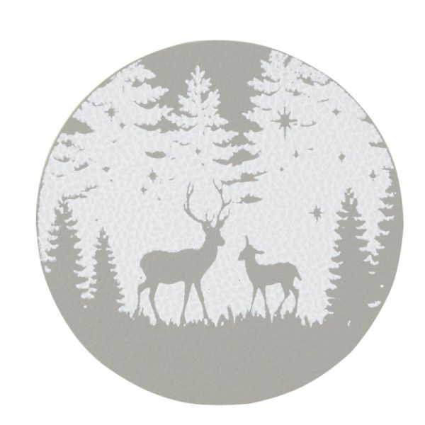 Sous-verre en vinyle Cerf (lot de 4) - AUB-6011