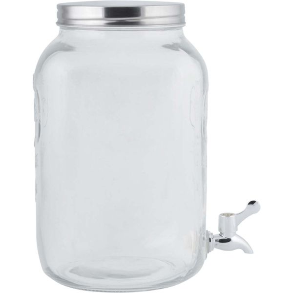 Distributeur en verre avec couvercle et robinet - ESS-0607
