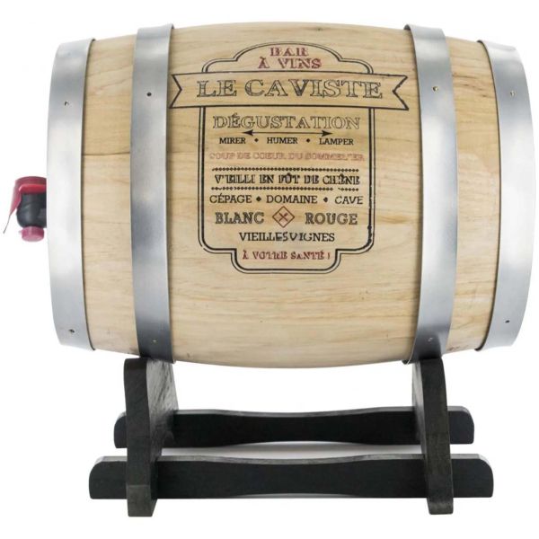 Distributeur de vin tonneau 5 litres Bistrot