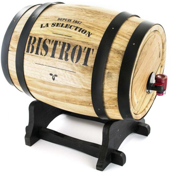 Distributeur de vin tonneau 5 litres Bistrot - TOTALLY ADDICT