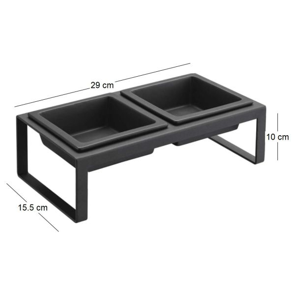 Double gamelle design surélevée pour chat Tower - 6