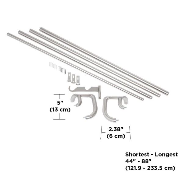 Double tringle à rideaux nickel mat Twilight - UMB-0640