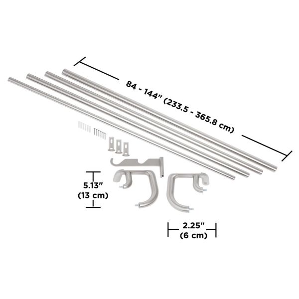 Double tringle à rideaux nickel mat Twilight - UMB-0641