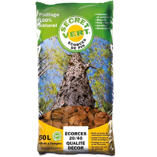 Ecorces de pin maritime 20/40 qualité décor - SEC-0251