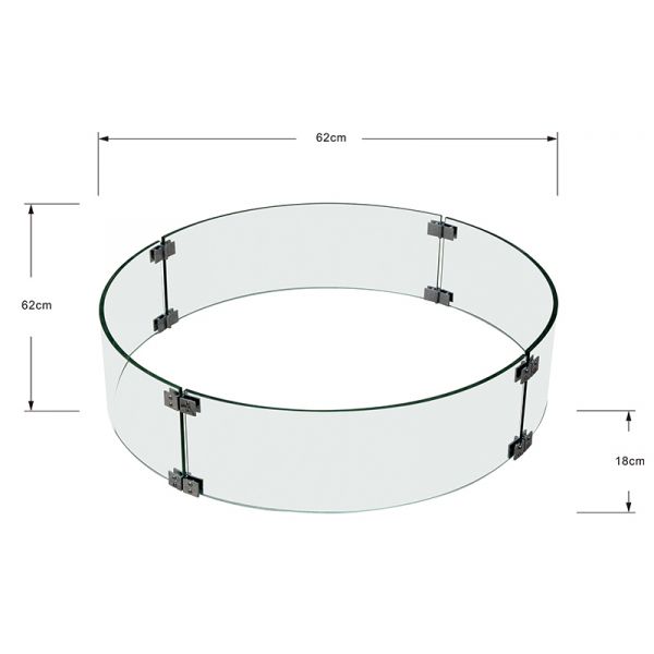 Ecrans de protection du foyer pour brasero Metropolis - LEB-0110