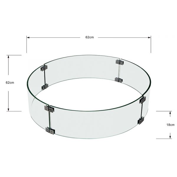 Ecrans de protection du foyer pour brasero Metropolis - LEB-0110