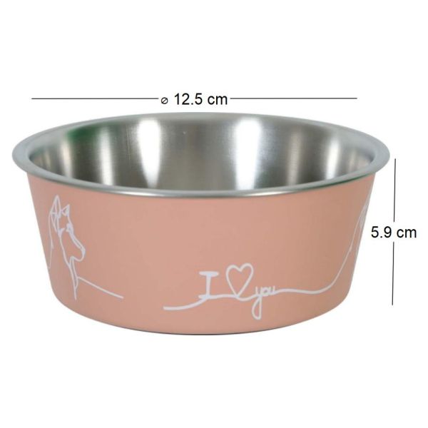 Ecuelle antidérapante rose pour chiens Love dog - ZOLUX