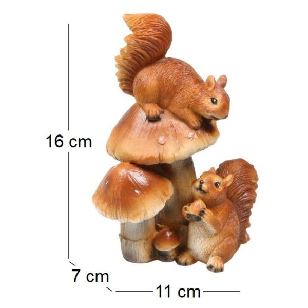 Ecureuil rigolo en résine - IMH-0140