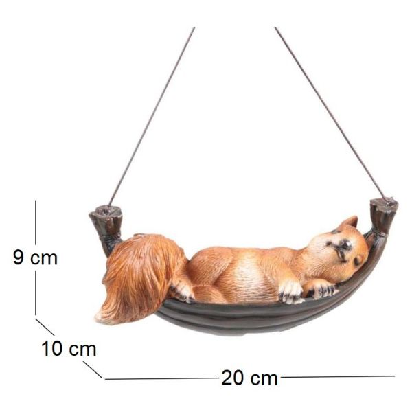 Ecureuil rigolo en résine - IMH-0139