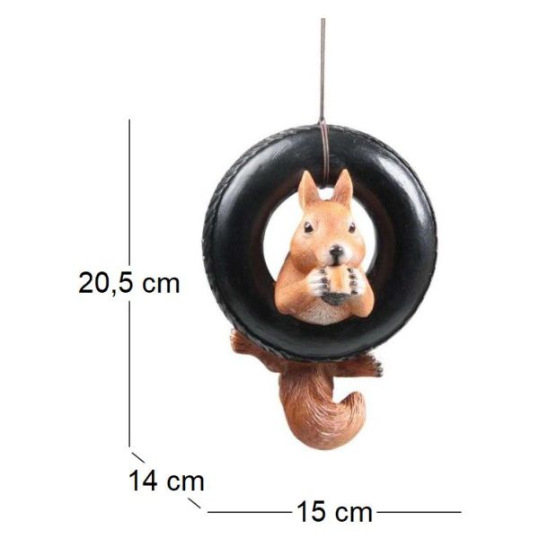 Ecureuil rigolo en résine - IMH-0401
