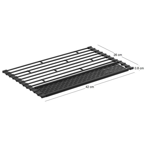 Egouttoir pliable en métal et silicone Drainer - 9