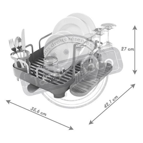 Egouttoir à vaisselle avec accessoires amovibles - 7