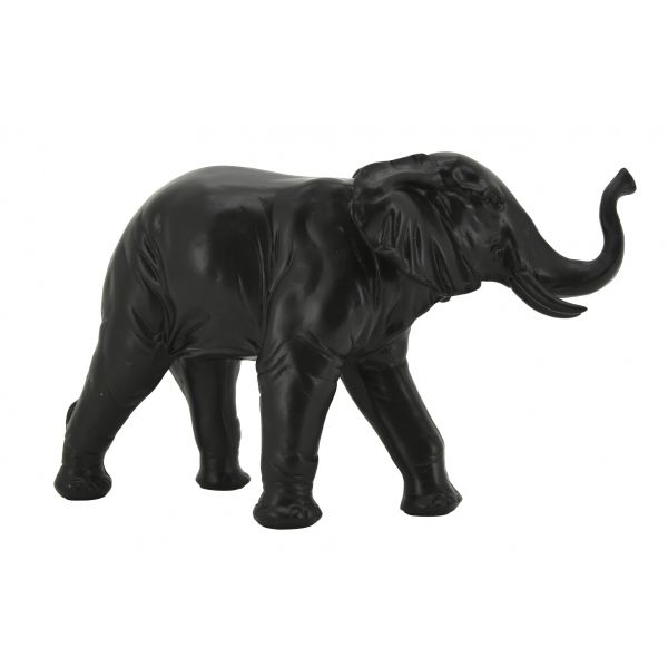 Éléphant en résine noir