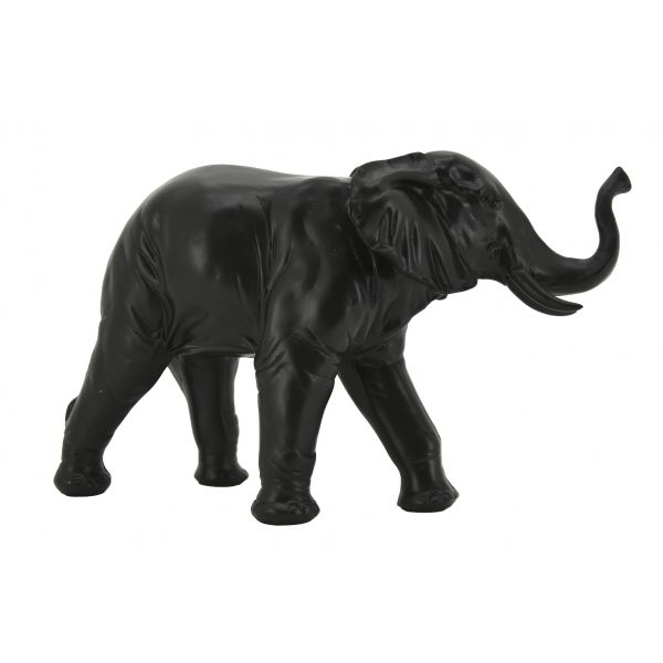 Statuette éléphant en résine noire