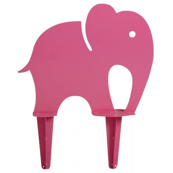 Eléphant rose déco en fer