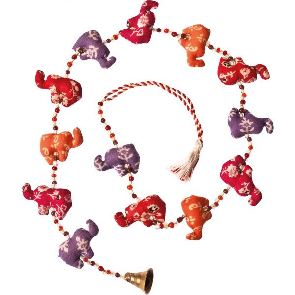 Embrase pour rideaux en tissu coloré éléphants