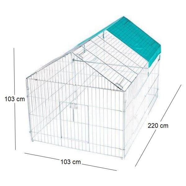 Enclos extérieur zingué avec bâche - 6