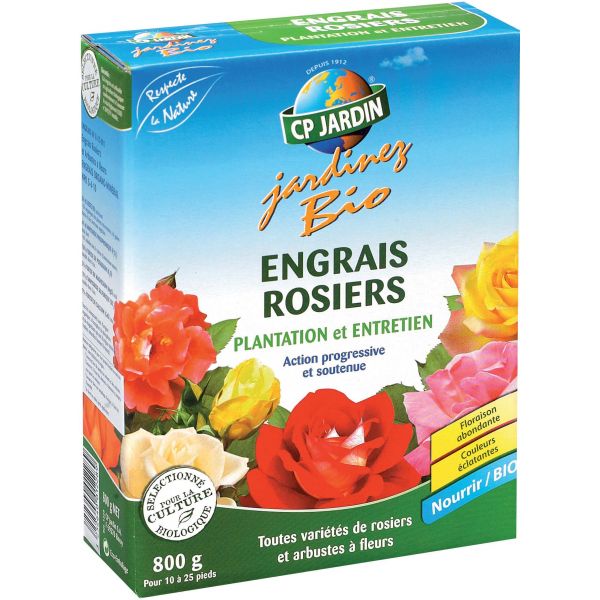 Engrais organique pour rosiers 800 gr