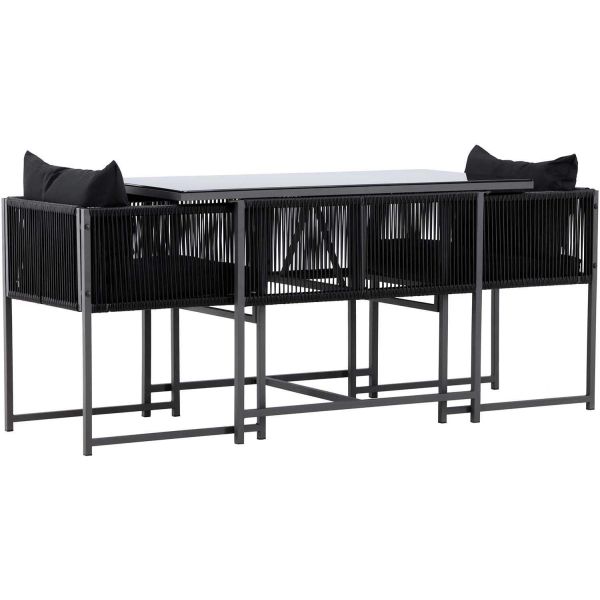 Ensemble de balcon 2 chaises et une table Noto