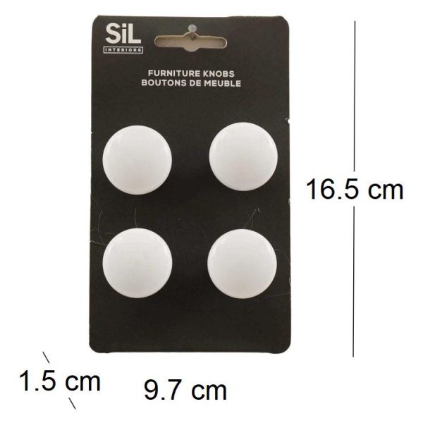 Ensemble de 4 boutons de meuble en alu - SIL