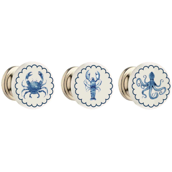 Ensemble de 3 boutons de porte Mer