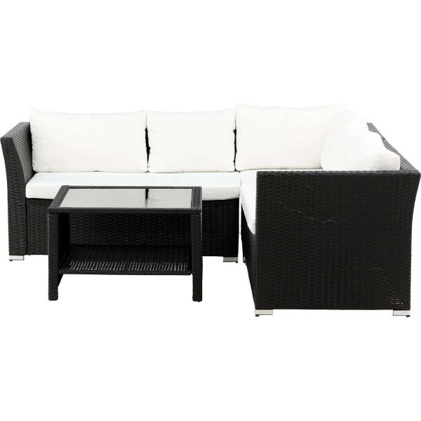 Ensemble canapé d'angle et table basse en résine tressée Haiti - VENTURE HOME
