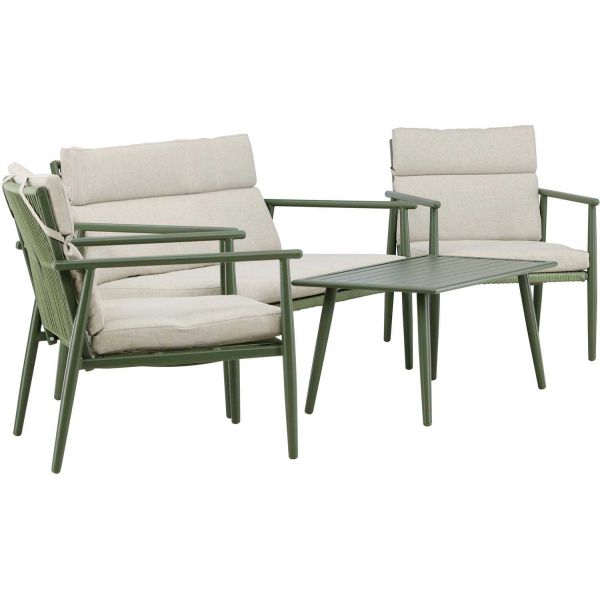 Ensemble canapé, fauteuils et table en acier Mazzaro - VEN-1005